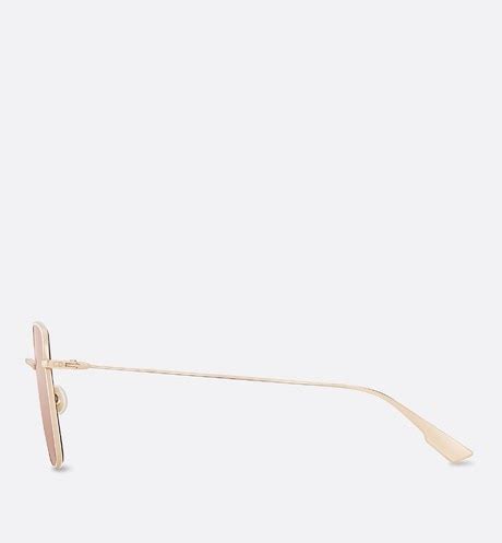 DiorStellaire1 Rose Gold Mirrored Square Sunglasses